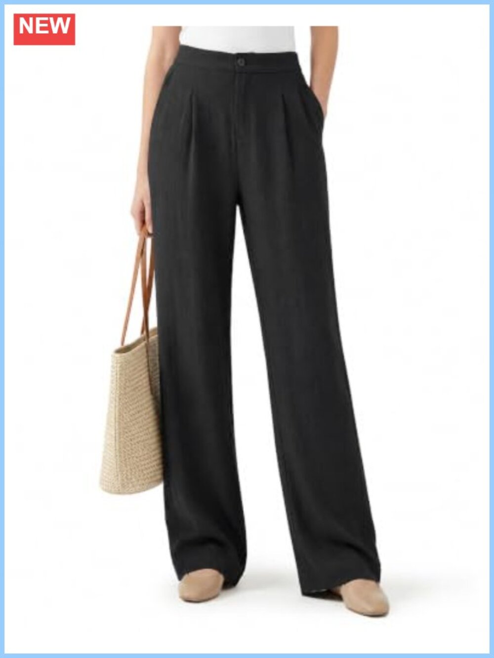 Tall Linen Pants Women 5'8"+ Wide Leg Palazzo Dress Pants Work Summer